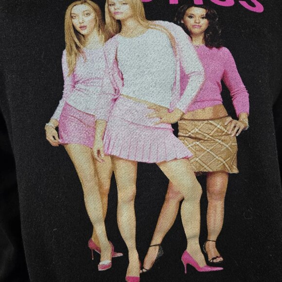 Mean Girls The Plastics 2010 Sweatshirt Womens Size L Black Pullover long Sleeve - Picture 3 of 6